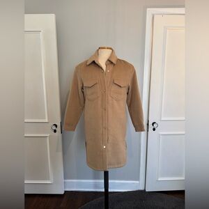 Abercrombie & Fitch Camel Colored Shacket - Size SP